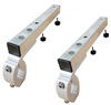 Pontoon Grill Bracket, Boat Rail Mount Grill Bracket, BBQ Dual Extended Horizontal Rail Mounts, 2Pack