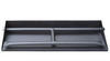 14.5" Dual Fireplace Burner and Pan, Black Steel