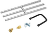 18" x 6" Rectangular Gas Fire Pit and Fireplace H-Burner with 3 Pipes, 304 Stainless Steel for Indoor Outdoor Use