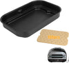 Griddle Pan Insert for Ninja Foodi FG551, DG651 and DG551 Smart XL Indoor Grill with 100pcs Disposable Air Fryer Food Basket Parchment Paper Liners