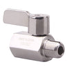 1/4 inch Stainless Mini Ball Valve NPT Female x Male Thread SUS316