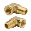 2 Pack 90 Degree Brass Street Elbow 3/8" NPT Male x 3/8" NPT Female Forged Pipe Fitting