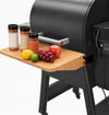 Foldable Front Shelf for Traeger Pro 22, Pro 575, Ironwood 650 Pellet Grills, 24.65" Wood-Grain Printed Steel Grill Front Table, BBQ Prep Shelf