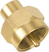 Solid Brass 1LB Bottle Propane Refill Adapter, 1/4'' Female NPT x 1''-20 Female Throwaway Cylinder, LP Gas Fitting for Grill, Camping, RV, Trailer