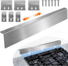 15.7" - 30" Stove Gap Filler, Slide-in Range Rear Filler Kit-Stainless Steel Backsplash for Stove, Range Gap Filler, Stove Trim Kit, Oven Gap Filler