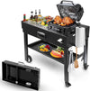 Grill Table Cart for Ninja Woodfire Outdoor Grill (OG700 Series), Collapsible Grill Cart Stand for Ninja Woodfire/Blackstone Griddle/Ooni Pizza Oven