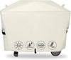 Grill Cover 7112 for Weber Q2000, Q2200, Q2400, Q2000N+, Q2800N+, Q300, Q320, Q3000, Q3200 Gas Grills, 600D Waterproof Fade Resistant Cover, Beige