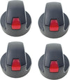 Control knobs for Char-Griller 8136, 8536 Flat Iron Gas Griddle Grill and 3 Burner Camp Stove 3338, 3138,4 Pack