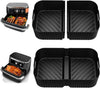Air Fryer Silicone Liners for Ninja DZ071 7-QT Dual Zone Megazone Air Fryer, 2 Pcs Liners for Dual 3.5QT Baskets, 1 Pc Liner for 7-QT Megazone Basket
