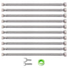 10 Pack 16 Inch Faucet Supply Lines, 3/8" Female Comp Thread x 1/2" FIP Thread Sink Hose Stainless Steel Braided with 2 Wrenches, 1 Sealing Tape