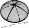 36 Inch Fire Pit Spark Screen Round with Handle & Poker, Collapsible Heavy Duty Mesh Fire Pit Cover Lid for Outdoor Patio, Backyard, RV Camping, Beach