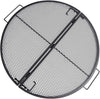 36-Inch X-Marks Portable Fire Pit Cooking Grill Grates Heavy Duty Folding Round Campfire Grill Grate with Handles for Outdoor BBQ Picnic