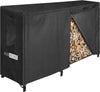 6FT Heavy Duty Indoor Outdoor Fireplace & Fire Pit Wood Storage Rack Firewood Holder and Cover Combo Set with Zipper