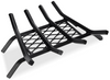 15.5" Fireplace Grate with Ember Retainer, Cast Iron Chimney Hearth Wood Stove Burning Rack Holder, 1/2” Bar for Fire Pits, Camping