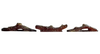 3 Pieces Log for 36 inch Recessed and Wall Mounted Electric Fireplace, Synthetic Resin Log Decoration for Indoor Electric Fireplaces