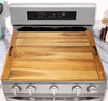 Wooden Stove Top Cover Board for Gas Burner, Electric Stove, Acacia Wood Noodle Board with Handle, Cutting Board Gas Stovetop Oven Cooktop Protector