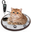 Pet Heating Pad Round-D16in for Cats, Waterproof Smart Thermostat Switch, Adjustable Heated Cat Bed, Adding Wire Rope Wires Cat Warming Pad