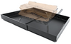 Adjustable Fireplace Tray Ash Pan - Mess Free Ash Removal, Fireplace Ash Tray Expands from 22 Inches Up to 31-1/2 Inches, Ash Collection, Black
