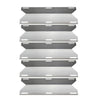 Grill Heat Plates fits Jenn-Air 720-0101, 720-0139, 720-0142, 720-0150, 720-0151, 740-0165, 750-0165 5 Burner Grills, 5 Pcs Parts 17 3/4'' x 6 3/8''